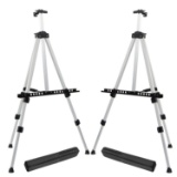 Reinforced Artist Easel Stand, Extra Thick Aluminum Metal Tripod Display Easel 21
