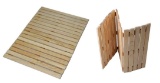 Solid Wood Foldable Bath Mat Pinewood Shower Floor Indoor & Outdoor. $41 MSRP
