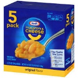 Kraft Macaroni and Cheese Dinner; Pasta; McVitie's Digestives Roll Wrap; misc food items. $142 MSRP
