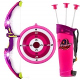 Toysery Kids Toy Bow & Arrow Archery Set with Arrow Holder with Target Stand - L. $103 MSRP
