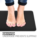 Homey Brands 20-Inch-by-32-Inch Anti Fatigue Non-Slip Standing Mat with Towel, Black. $38 MSRP