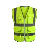 Hi-Vis Yellow Reflective Safety Vest 9 Pockets Zippers ANSI Class 2 Type R (L, Yellow). $69 MSRP