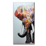 V-inspire ArtÃ¯Â¼Å’20x40 Inch Colourful Elephant Oil Painting Canvas Wall Art. $66 MSRP