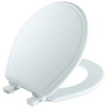 Mayfair Molded Wood Toilet Seat featuring Slow-Close, Elongated, White. $51 MSRP