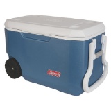 Coleman 62-Quart Xtreme 5-Day Heavy-Duty Cooler with Wheels, Blue. $64 MSRP