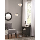Mainstays Floor Lamp And Reading Lamp Silver. $23 MSRP