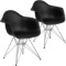 Flash Furniture 2 Pk. Alonza Series Black Plastic Chair with Chrome Base. $131 MSRP