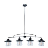 Globe Electric Angelina 4-Light Oil-Rubbed Bronze Industrial Vintage Pendant. $111 MSRP
