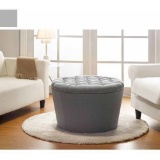 Better Homes and Gardens Round Tufted Storage Ottoman with Nailheads, Multiple Finishes. $138 MSRP