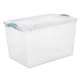 Sterilite 66 Qt Latch Box, Aqua Ocean, Case Pack of 6. $46 MSRP