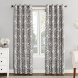 Blackout Claudine Lined Window Curtain; Fabric Shower Curtain with Attached Roller Glide. $98 MSRP