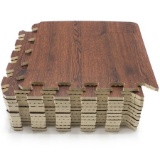 Sorbus Wood Grain Floor Mats Foam Interlocking Mats Each Tile 3/8-Inch Thick Flo. $15 MSRP