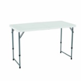 Lifetime 4428 Height Adjustable Folding Utility Table, 48 by 24 Inches, White Granite. $43 MSRP