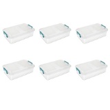 Sterilite 25 Qt Modular Latch Box, Teal Sachet (Available in Case of 6 or Single Unit). $41 MSRP