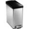 simplehuman Profile Step Trash Can, Brushed Stainless Steel, 10 Liters / 2.6 Gallons. $43 MSRP