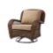 Hampton Bay Beacon Park Wicker Outdoor Swivel Lounge Chair with Toffee Cushions. $252 MSRP