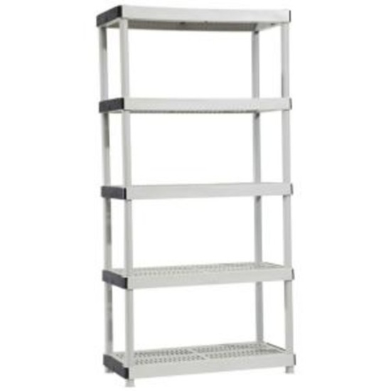 HDX 36 in. W x 72 in. H x 18 in. D 5-Shelf Plastic Ventilated Storage Unit. $46 MSRP