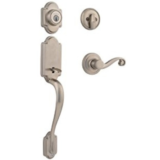 Kwikset Satin Nickel Smartkey Arlington Handleset with Lido Lever. $118 MSRP