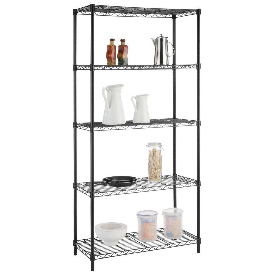 HDX 5-Tier Black Wire Shelving Unit. $69 MSRP