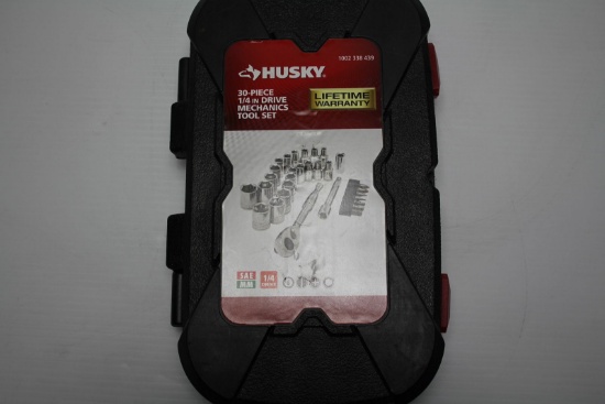 Husky 1/4 In. Drive Sae And Metric Socket Set (30-piece). $31 MSRP
