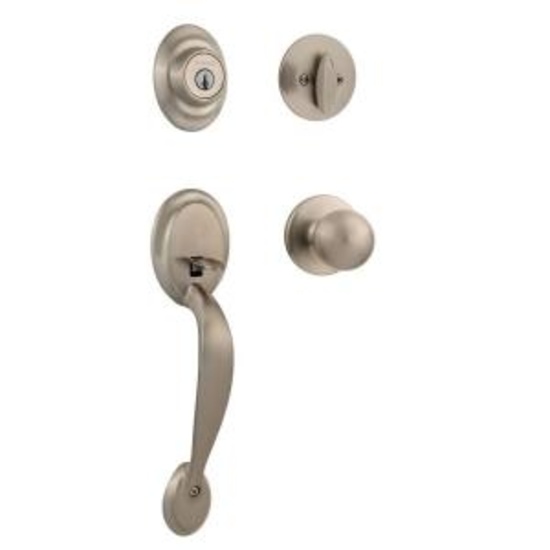Kwikset Dakota Single Cylinder Handleset w/Polo Knob featuring SmartKeyÃ‚Â®,Satin Nickel. $83 MSRP