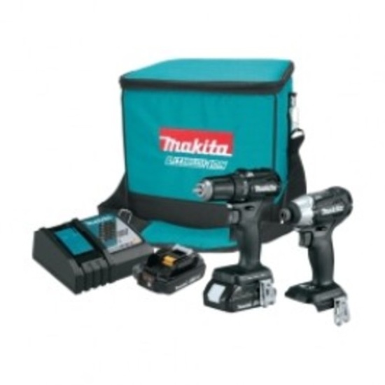 Makita 18 Volt LXT Sub-Compact Brushless Cordless 2 Drill Combo Kit | CX200RB. $300 MSRP