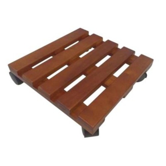 Planter Accessory 12 in. x 12 in. x 3.15 in. Wood Lattice Caddy. $15 MSRP