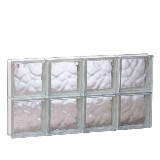 Clearly Secure Frameless Wave Pattern Non-Vented Glass Block Window. $96 MSRP