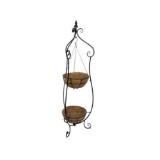 Iron Double Basket Hanger Stand with Coco. $46 MSRP