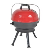14 in. Portable Charcoal Grill in Red. $23 MSRP