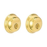 Schlage B62N 505 Double Cylinder Deadbolt, Bright Brass and other brands of door hardware. $263 MSRP