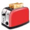 LATITOP Red 2-Slice Toaster Brushed Stainless Steel with Extra Wide Slot. $37 MSRP