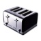 Gohyo 4 Slice Toaster | Stainless Steel with Wide Slots & Removable Crumb Tray (Black). $57 MSRP