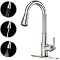 Full Copper Kitchen Faucet - High Arc Brushed Nickel Pull out Kitchen Faucet. $115 MSRP