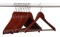 Home-it (24) Pack Solid Wood Clothes Hangers, Coat Hanger Cherry Wooden Hangers. $39 MSRP