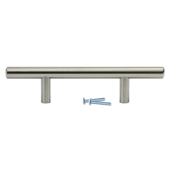 Rok Hardware 3" Hole Centers Kitchen Cabinet Euro Style Drawer Door Steel T Bar Pull Handle $28 MSRP