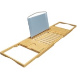 Bath Dreams Bamboo Bathtub Caddy Tray with Extending Sides. $34 MSRP