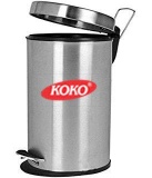 Koko - Stainless Steel Plain Pedal Dustbin/Plain Pedal Garbage Bin. $49.00 MSRP