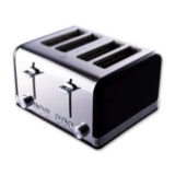 Gohyo 4 Slice Toaster | Stainless Steel with Wide Slots & Removable Crumb Tray (Black). $57 MSRP
