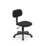 Hodedah Armless, Low-Back, Adjustable Height, Swiveling Task Chair with Padded Back. $35 MSRP