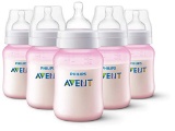 Philips Avent Anti-Colic Baby Bottles, Pink, 9 Ounce (Pack of 5). $38 MSRP