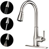 Full Copper Kitchen Faucet - High Arc Brushed Nickel Pull out Kitchen Faucet. $115 MSRP