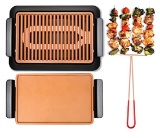 GOTHAM STEEL Smokeless Electric Grill, Griddle, and Pitchfork, Indoor BBQ (Large). $63 MSRP