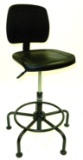 HEIGHT ADJUSTABLE INDUSTRIAL CHAIR WITH FOOTRING. $131 MSRP