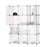 12-Cube Storage DIY Modular Cube Organizer Cabinet 4-Tier Bookcase with Door. $52 MSRP