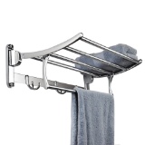 Candora Wall Mounted Shelf Towel Rack Stainless Steel Brushed Towel Shelf Towel Holder. $69 MSRP