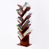 HOFOME 9-Shelf Tree Bookshelf Bookcase Book Rack Display Storage, Cherry. $103 MSRP