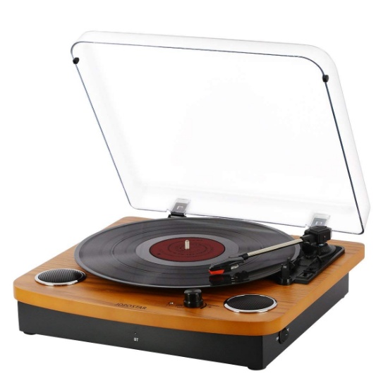 Bluetooth Turntable,JOPOSTAR Vinly Record Player Built-in Dual Stereo Speakers. $113 MSRP