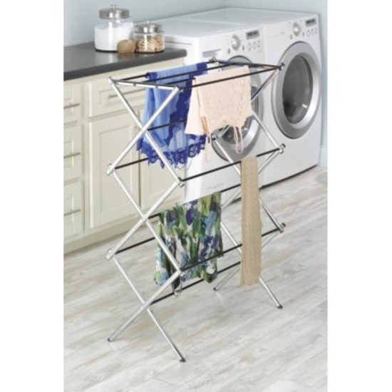 Whitmor Drying Rack Collapsible Chrome. $30 MSRP