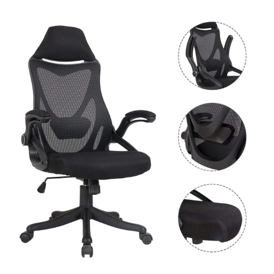 Racing Mesh Task Chair Breathable Office Chair Adjustable Swivel Chair with Plastic Base. $126 MSRP